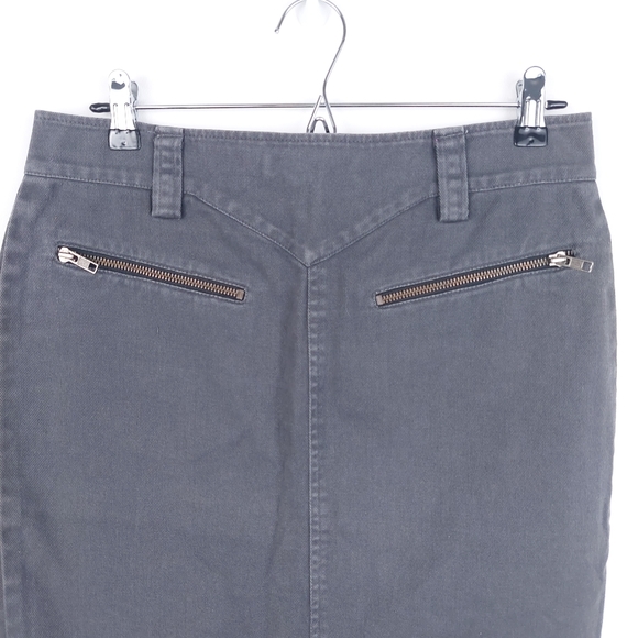 Allsaints Dark Grey Denim Mini Skirt Size Small Approx UK 12 - Picture 9 of 11